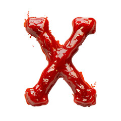 Ketchup X Isolated on Transparent or White Background, PNG