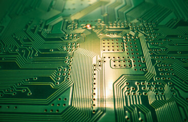 Electronic circuit board technology background. Electronic plate pattern. Circuit board, electrical...