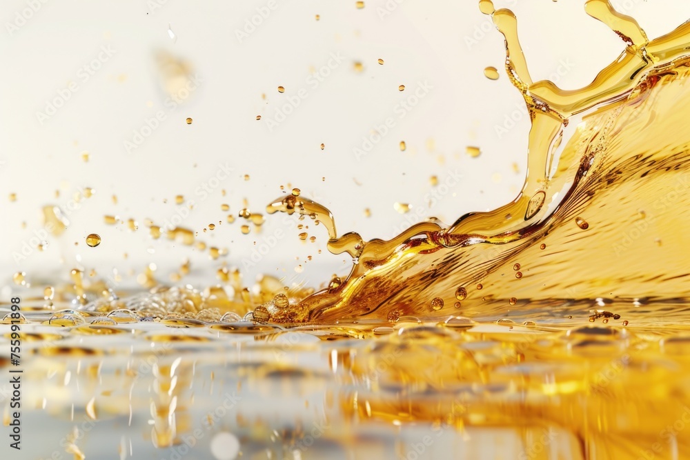 Poster close up of water splash, suitable for various design projects.