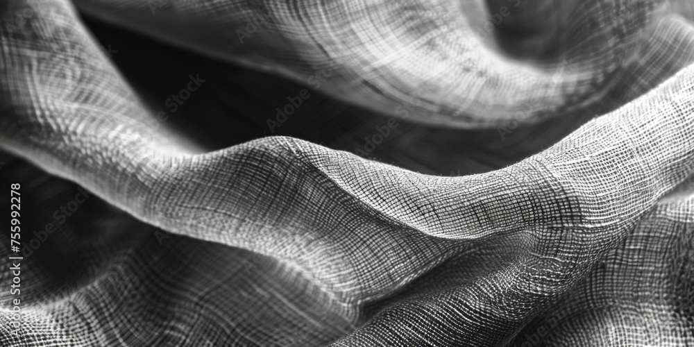 Poster a detailed black and white textile pattern. perfect for backgrounds or design projects.