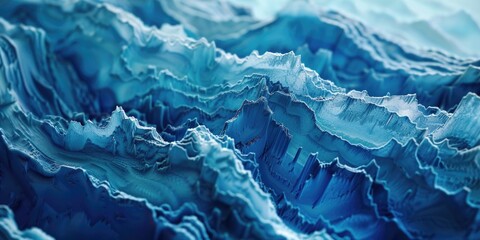 Detailed image of a beautiful blue wave, perfect for ocean-themed designs.