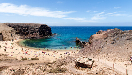 Papagayo, one of the most popular beaches of Lanzarote