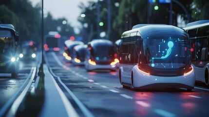Smart city transportation network with interconnected autonomous vehicles