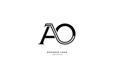 AO, OA, A, Abstract Letters Logo Monogram