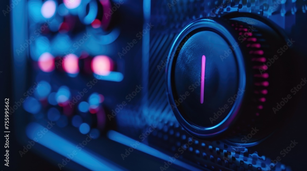 Aufkleber Detailed view of a control panel in a room, suitable for technology or automation concepts.