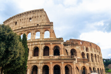 Colosseum or Flavian Amphitheatre in Rome, Italy