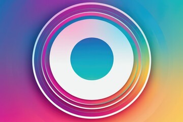 Circle-centric abstract composition for a trendy background, featuring minimalist design elements, concentric shapes and soft gradient transitions, vector illustration suitable for wallpapers, banners