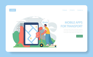 Mobile Apps for Transport concept.