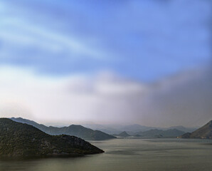 Fototapeta premium lake and mountains