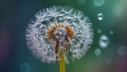 Beautiful dandelion close-up background