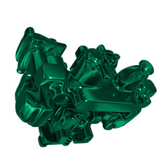 Metal abstract object,3d render