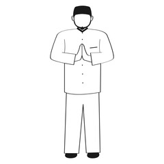 muslim people vector design elements