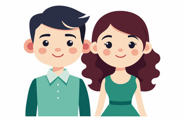 cute couple cartoon vector svg file