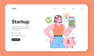 Financial Empowerment concept. Flat vector illustration