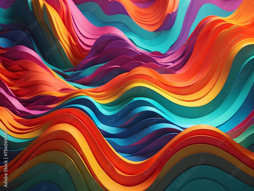 Poster illustration of a background design with waves. abstract background with lines design.
