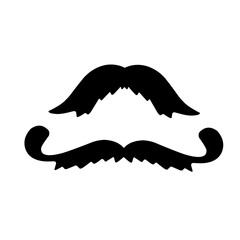 Obraz premium Unique mustache styles for men. Cute vector set in flat cartoon style. For your design, posters, textiles, wedding invitations. Vector illustration.