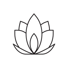 Lotus icon design, isolated on white background, vector illustration
