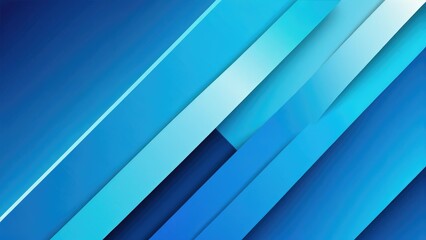 Diagonal geometric shapes cascading across an abstract dynamic blue background, vector design, gradient textures, interplay of light and shadow, high contrast, sharp lines, geometric precision