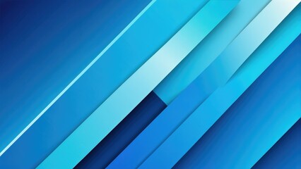 Obraz premium Diagonal geometric shapes cascading across an abstract dynamic blue background, vector design, gradient textures, interplay of light and shadow, high contrast, sharp lines, geometric precision