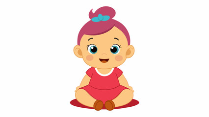 a beautiful baby cartoon vector and svg file