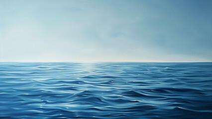 Fototapeta na wymiar Blue Serenity: A Panorama of the Calm Sea