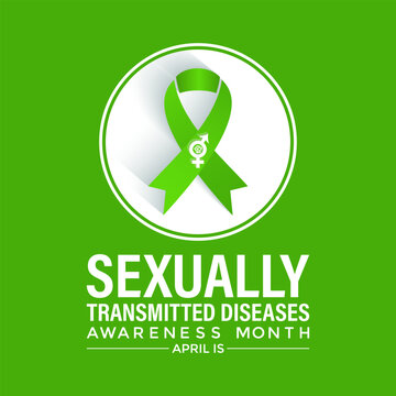 Vector illustration  of Sexually Transmitted diseases or infections awareness month of April. Banner poster, flyer and background design.