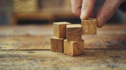 Old Job and New Job, Career change conceptual image. Hand is turning wooden cubes and changes the expression old job to new job. Generative AI