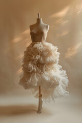 Elegant Vintage Mannequin with Designer Gown