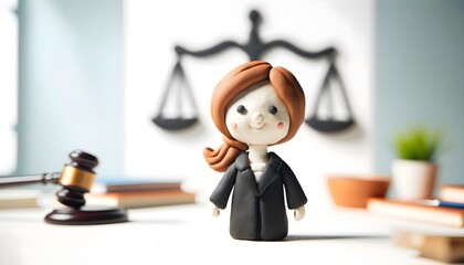 Personnage en pâte à modeler : Femme avocate