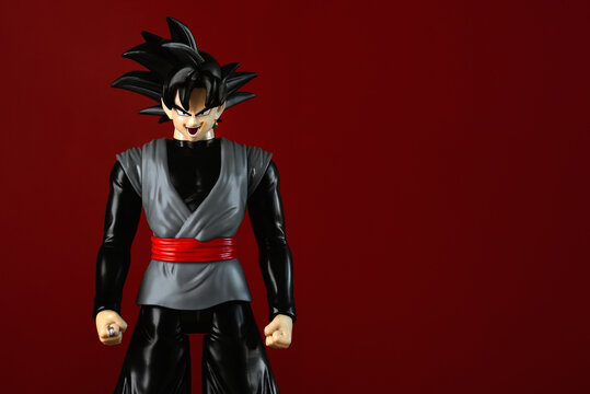 Figure of Goku Black character of the Dragon Ball Z manga series created by Akira Toriyama. Illustrative editoria