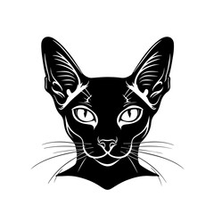 Abyssinian Cat Design Vector Logo