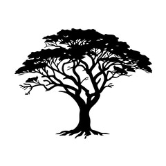 African Tree Vector Logo
