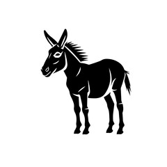 Obraz na płótnie Canvas African Wild Donkey Vector Logo