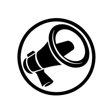 Bullhorn in circle Vector Logo