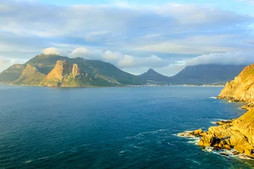 Foto auf Leinwand Lookout Point at sunset in Hout Bay from the famous and scenic Chapman's Peak Drive, Cape Town, South Africa, one of the most beautiful streets in the world. © bennymarty