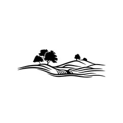 Kame Terrace Landscape Vector Logo
