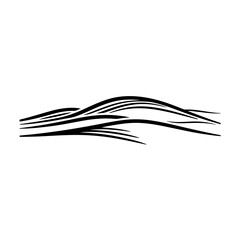 Obraz na płótnie Canvas Loess Hill Landscape Vector Logo