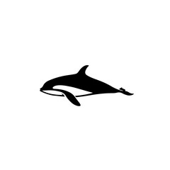 Short Finned Pilot Whale Vector Logo