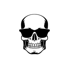 Skull In Sunlasses Vector Logo