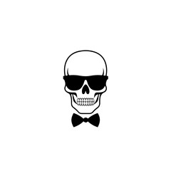 Skull Hipster Vector Logo