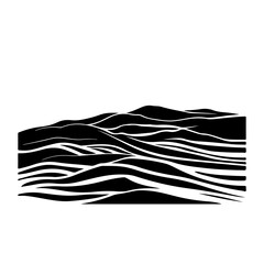 Steppe Landscape Vector Logo