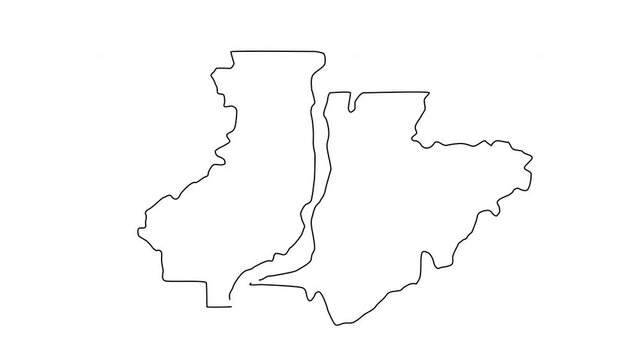 sketch map of Kelowna in Canada