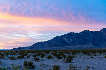 Colorful clouds during sunset in Death Valley National Park