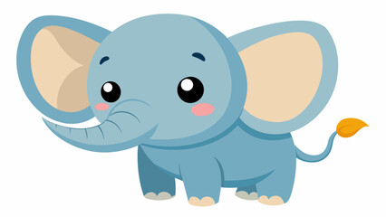 Obraz na płótnie Canvas a cute baby elephant cartoon vector 
