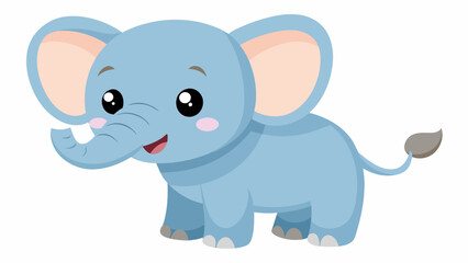a cute baby elephant cartoon vector 