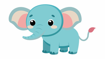 a cute baby elephant cartoon vector 