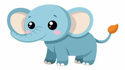 a cute baby elephant cartoon vector 