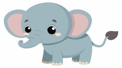 a cute baby elephant cartoon vector 