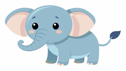 a cute baby elephant cartoon vector 