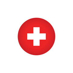 Obraz premium Switzerland flag icon vector